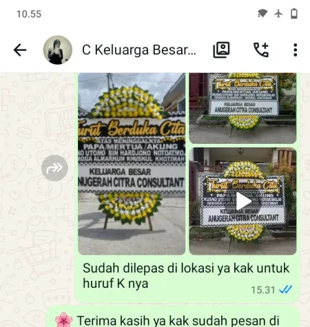 Pengiriman Papan Bunga Duka Cidadap